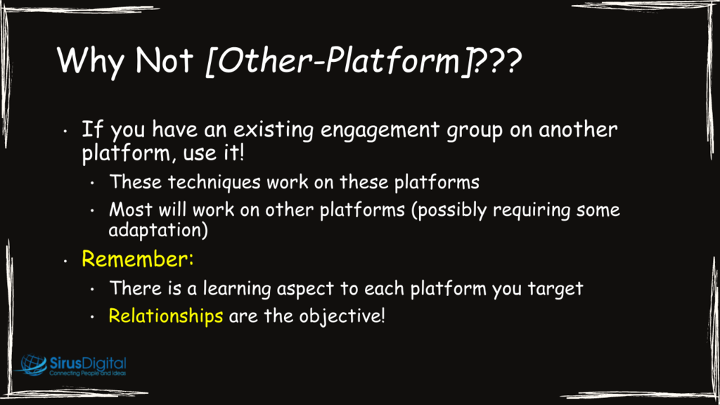 Why not other platforms?