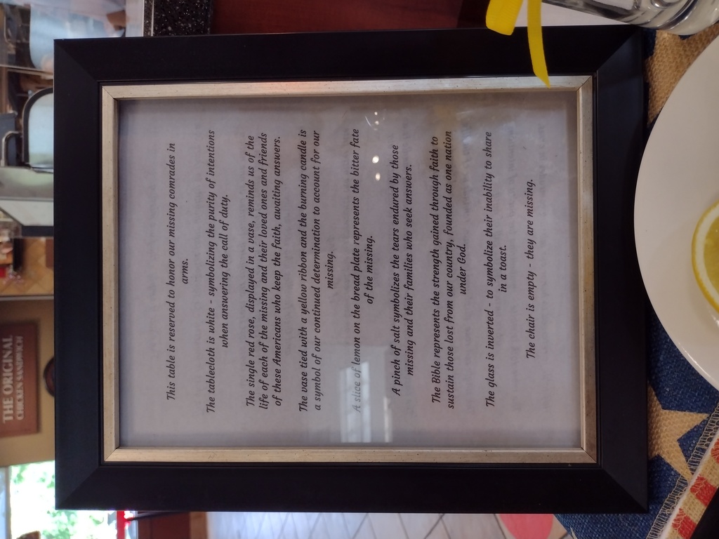 Chik-Fil-A Memorial Table for the Fallen (Meanings)