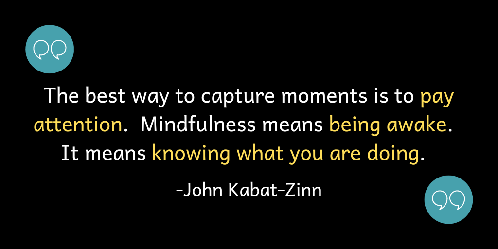 The best way to capture moments is to pay attention. Mindfulness means being awake. It means knowing what you are doing.