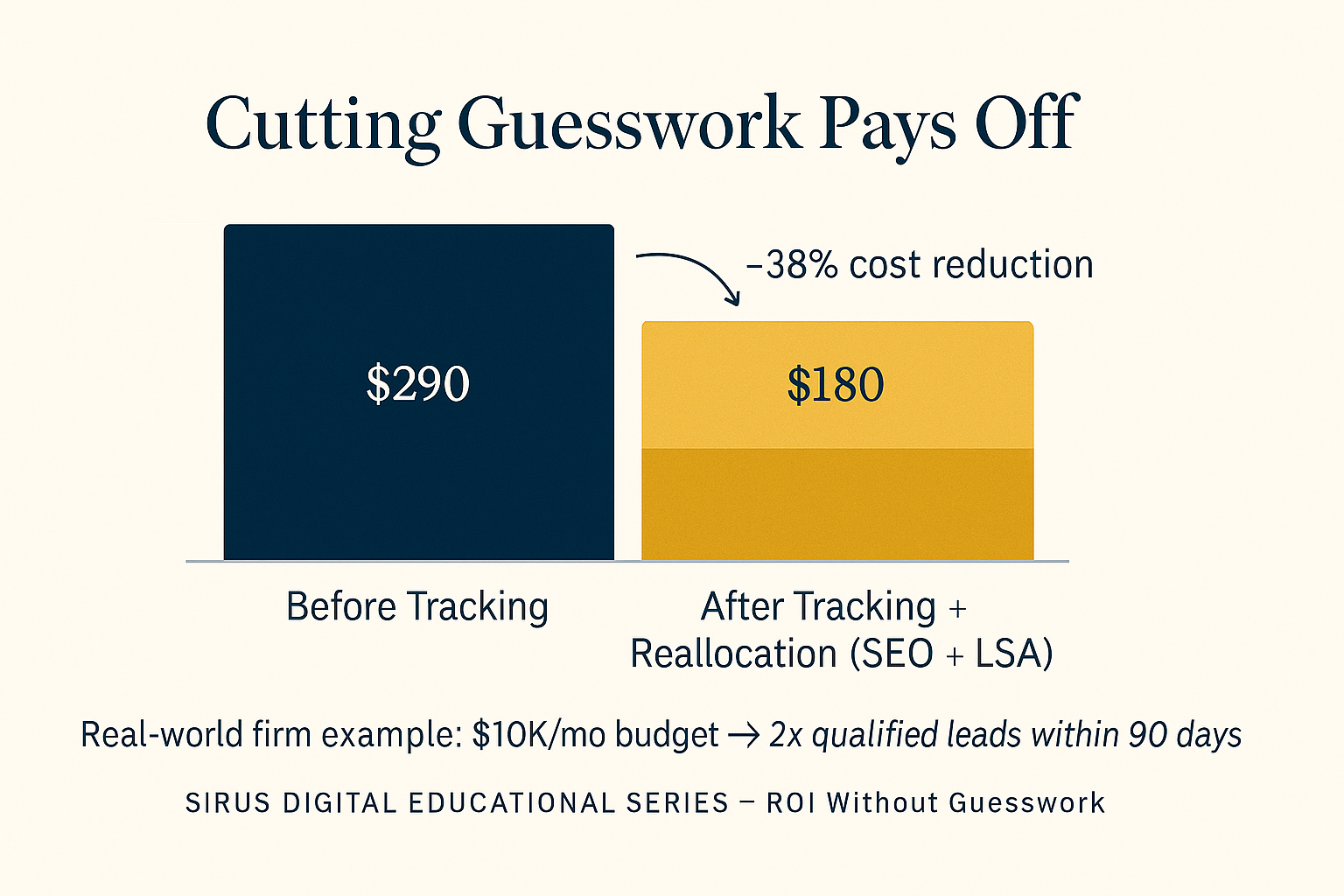 Tracking outcomes is the most effective way to adjust your marketing strategy over time; the alternative is guessing and assumptions.