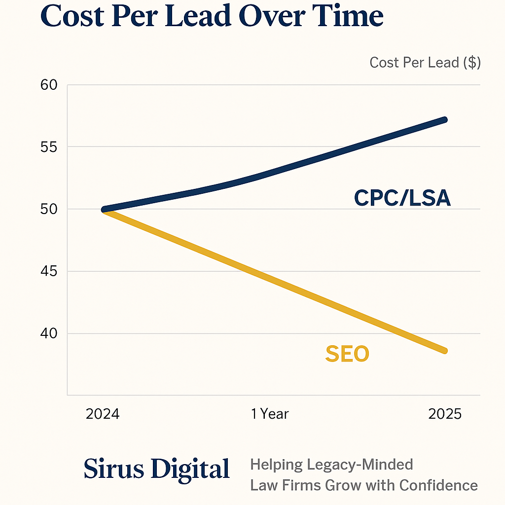 To effectively evaluate ROI, weigh the short-term, responsive results from methods like PPC and LSAs (that are often flat or increasing over time) versus methods like SEO (which can lower in cost in the long-run).