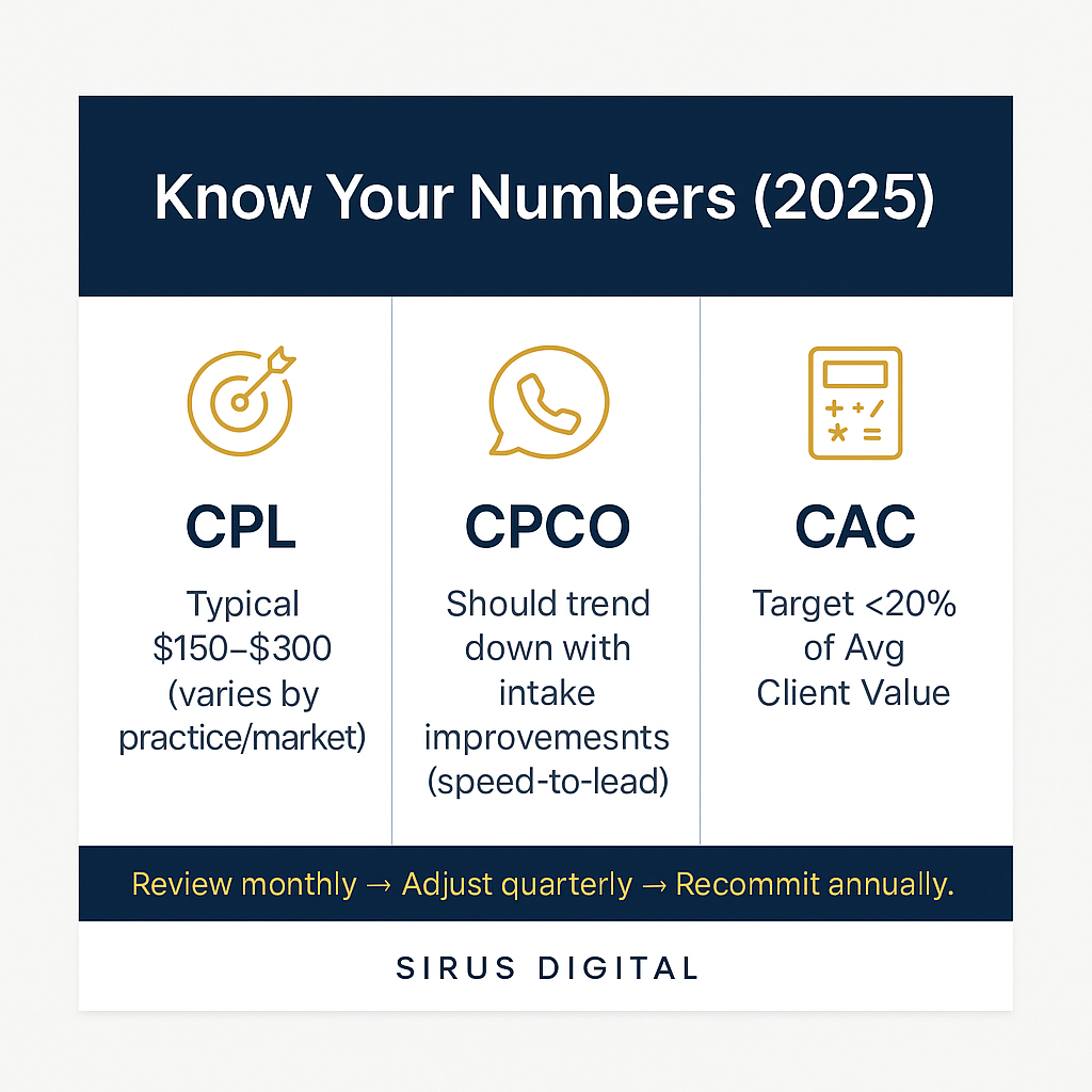 Know what numbers define success for your strategy; know what your numbers for those measures are!